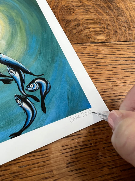 Herring Ball Above print