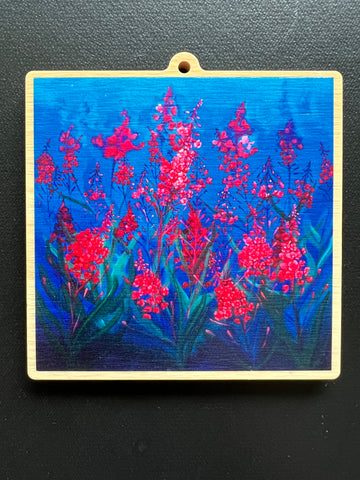 Fireweed Wooden Ornament